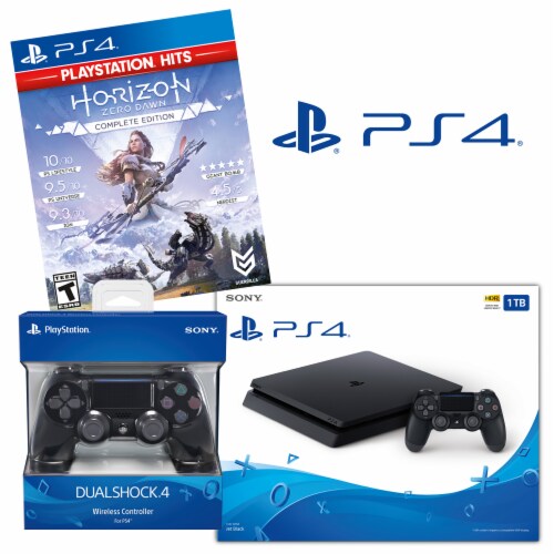 Sony 4 System with Horizon Zero Dawn Game & DualShock 4 Wireless Controller, 1 ct - City