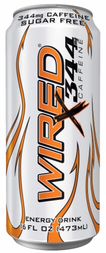 Wired X344 Sugar Free Energy Drink Perspective: front