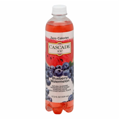 Cascade Ice Blueberry Watermelon Flavored Sparkling Water Perspective: front