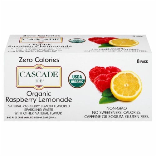 Cascade Ice® Raspberry Lemonade Flavored Sparkling Water Cans Perspective: front