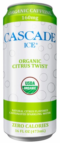 Cascade Ice® Caffeinated Citrus Twist Flavored Sparkling Water Can Perspective: front