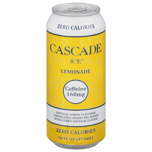 Cascade Ice® Caffeinated Lemonade Flavored Sparkling Water Can Perspective: front