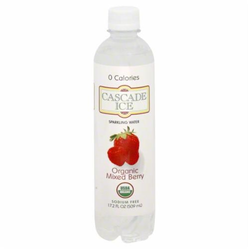 Cascade Ice Organic Mixed Berry Sparkling Soda Perspective: front