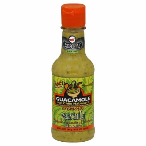 Zaaschila Guacamole Con Chile Habanero Sauce Perspective: front