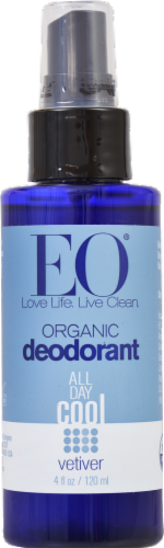 EO Products Organic Vetiver Deodorant Spray Perspective: front