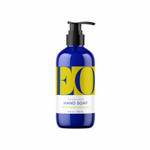 EO Energizing Lemon Eucalyptus Hand Soap Perspective: front