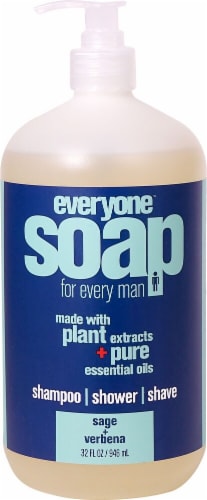EO Essential Oil Products  Everyone™ Soap For Every Man Sage and Verbena Perspective: front