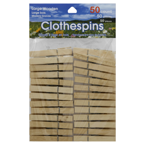 Brite Concepts Large Wooden Clothespins, 50 pk - Ralphs