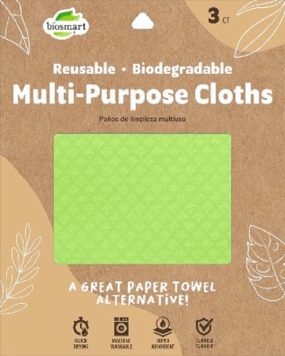 ATA Retail Biosmart Reusable Biodegradable Multi-Purpose Cloths Perspective: front