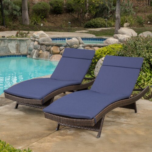 Navy blue chaise lounge outdoor discount
