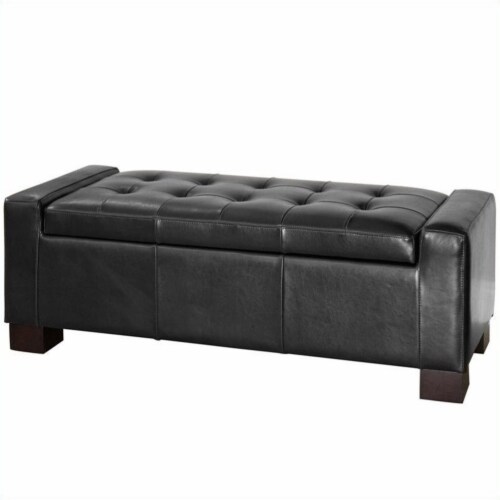 Noble House Carino Storage Ottoman in Black 1 Kroger