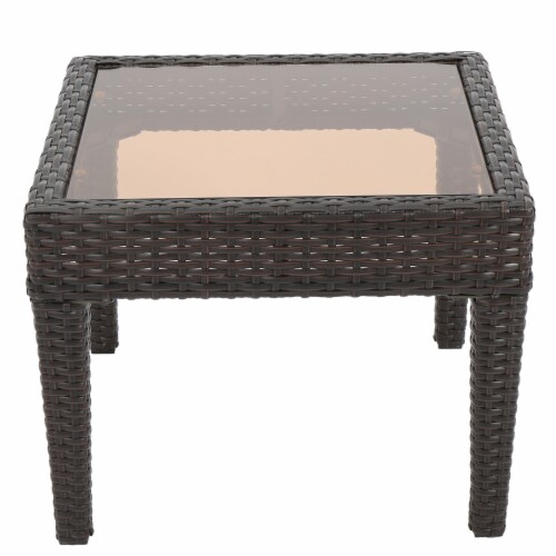 Jermaine Outdoor Brown Wicker Side Table, 1 unit Harris Teeter