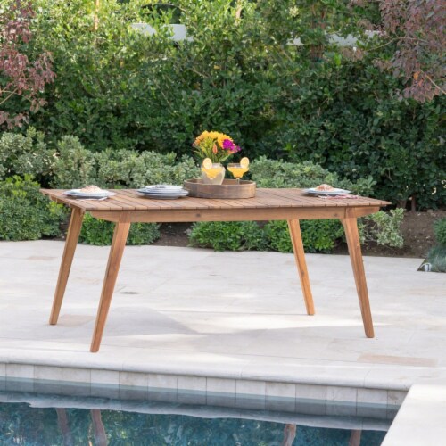 Teak indoor online dining table