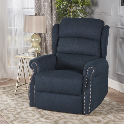 Desiree Tufted Fabric Power Recliner Navy Blue 1 unit Fred Meyer
