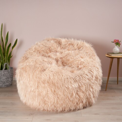 Lycus Faux Fur Bean Bag Chair Pastel Pink, 1 unit - Kroger