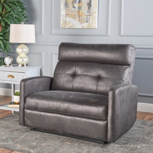 Brown microfiber loveseat recliner deals