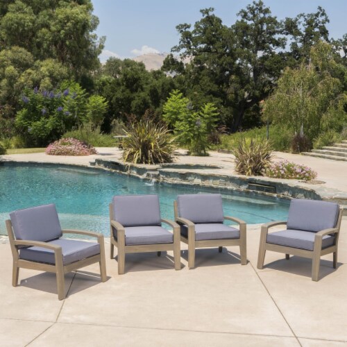 Outdoor club chairs shop with sunbrella cushions
