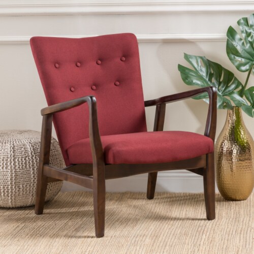 Deep red clearance accent chair