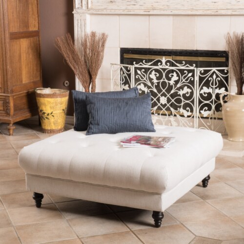 Cloth ottoman discount coffee table