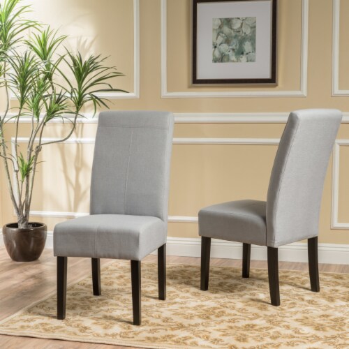Lissa Contemporary T Stitch Upholstered Dining Chairs Set of 2