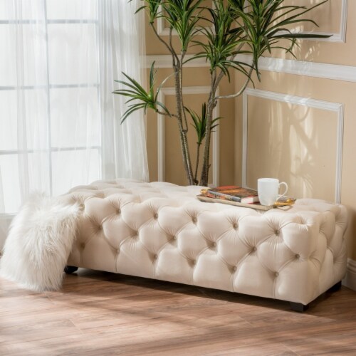 Purple tufted ottoman discount