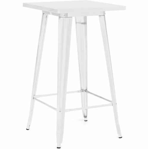 Design Lab MN Dreux 23.6 Square Metal Bar Table in Glossy White, 1 Kroger