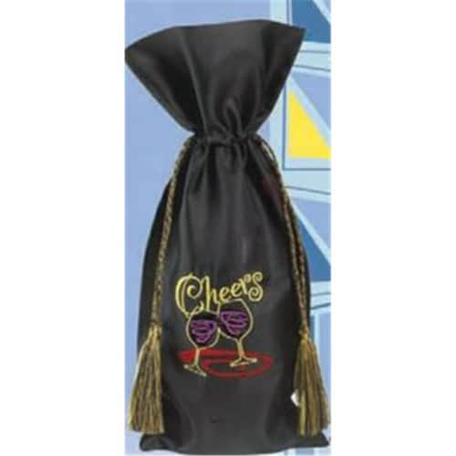 Joann Marie Designs Embroidered Wine Bag - Cheers Pack of 12 Perspective: front