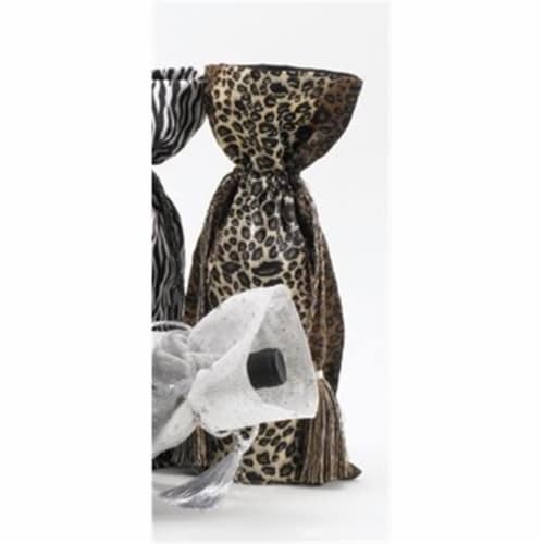 Joann Marie Designs Printed Wine Bag - Leopard Pack of 12 Perspective: front