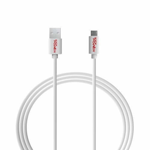 Kickpower Micro USB Cable - White Perspective: front
