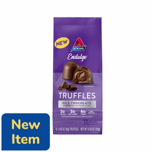 Atkins Endulge Milk Chocolate Truffles Candy Bits Perspective: front