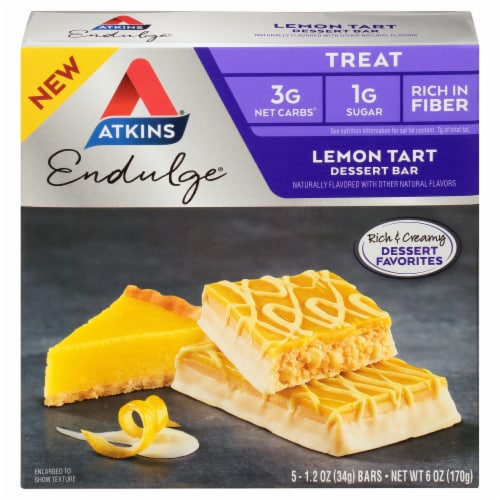 Atkins® Endulge® Lemon Tart Dessert Bars Perspective: front