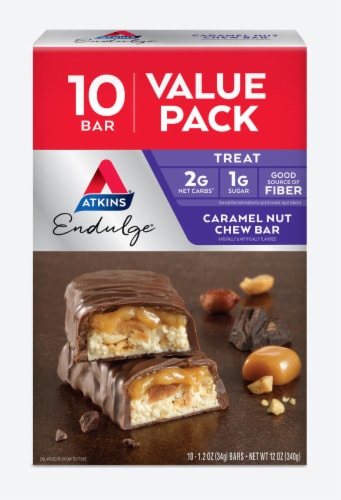 Atkins® Endulge® Caramel Nut Chew Bars Value Pack Perspective: front