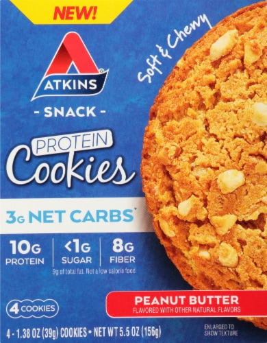 Atkins® Peanut Butter Protein Snack Cookies Perspective: front