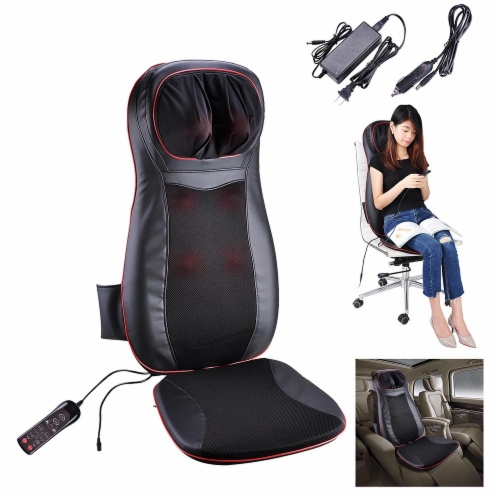 Electric Massage Seat Cushion Pad Shiatsu Kneading Vibration Heat Neck Back  Home Car, 1 - Kroger