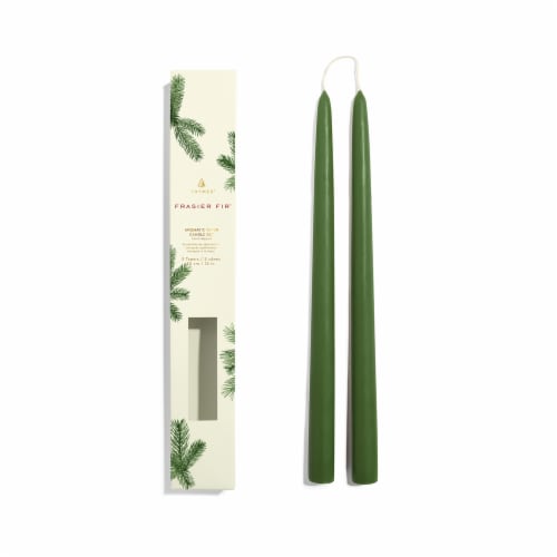 Thymes Frasier Fir Taper Candle Set Perspective: front