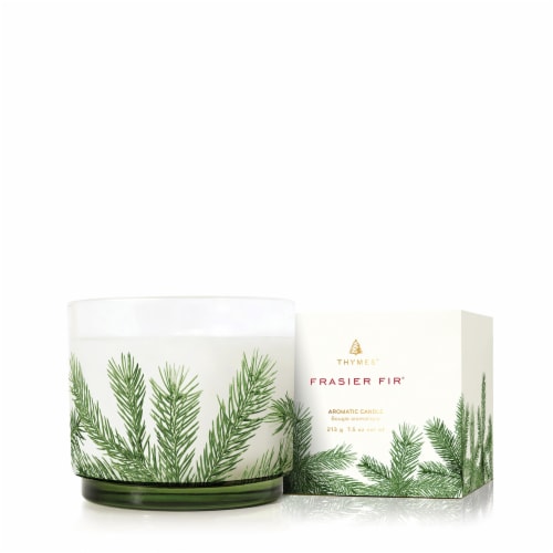 Thymes Aromatic Candle (Green Glass) Frasier Fir 185g/6.5oz, 185g