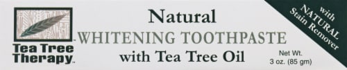 Tea Tree Therapy Natural Whitening Toothpaste Perspective: front