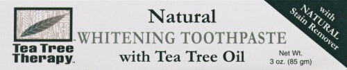 Tea Tree Therapy Natural Whitening Toothpaste Perspective: front