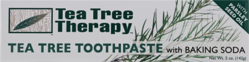 Tea Tree Therapy Natural Toothpaste with Baking Soda Perspective: front