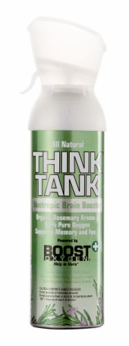 Boost Oxygen® Think Thank Nootropic Brain Booster Organic Rosemary Aroma Oxygen Perspective: front