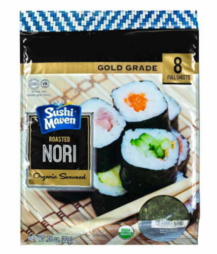 Sushi Maven Roasted Nori Organic Seaweed Perspective: front