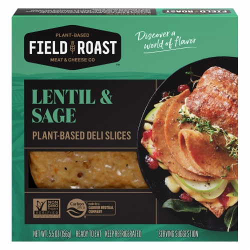 Field Roast Lentil & Sage Plant-Based Deli Slices Perspective: front