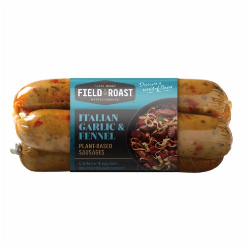 Field Roast Italian Garlic & Fennel Plant-Based Sausage Perspective: front