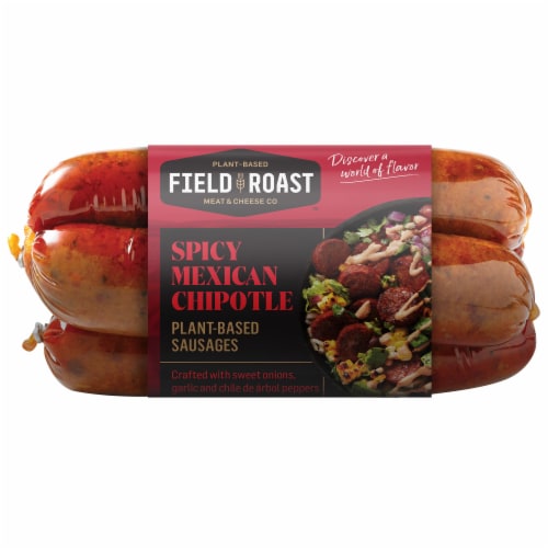 Field Roast Spicy Mexican Chipotle Plant-Based Sausage Perspective: front