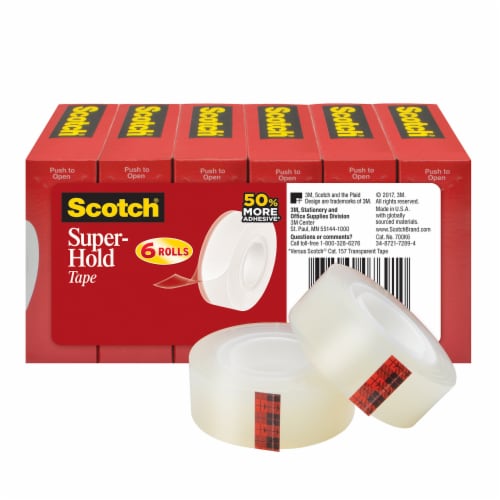 Scotch® Super-Hold Tape - 6 pk - Clear Perspective: front