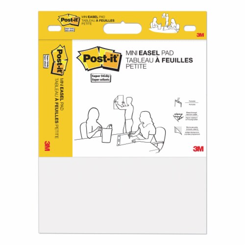 Post-it Easel 15x18 Pads Super Sticky Self Stick Easel Pads - White Perspective: front