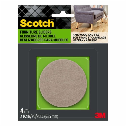 Scotch™ Adhesive Felt Furntiver Movers, 4 pk / 2 - 1/2 - Fred Meyer