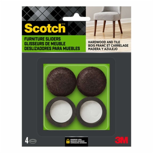 Scotch™ Adhesive Felt Pad Cups - Brown Perspective: front