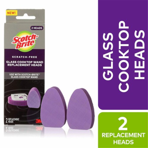 Scotch-Brite™ Glass Cooktop Wand Replacement Heads - Purple, 2 pk