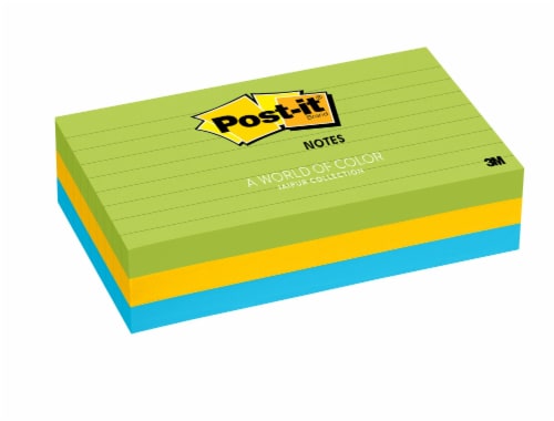 Post-it ‎2054-PP Sticky Notes Square Green Wave, 1 Unit/400 Count - Kroger